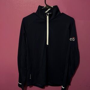 ZERO RESTRICTION 1/4 ZIP DARK BLUE PULLOVER GOLFING GOLF SIZE S